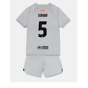 Barcelona Sergio Busquets #5 kläder Barn 2022-23 Tredje Tröja Kortärmad (+ korta byxor)